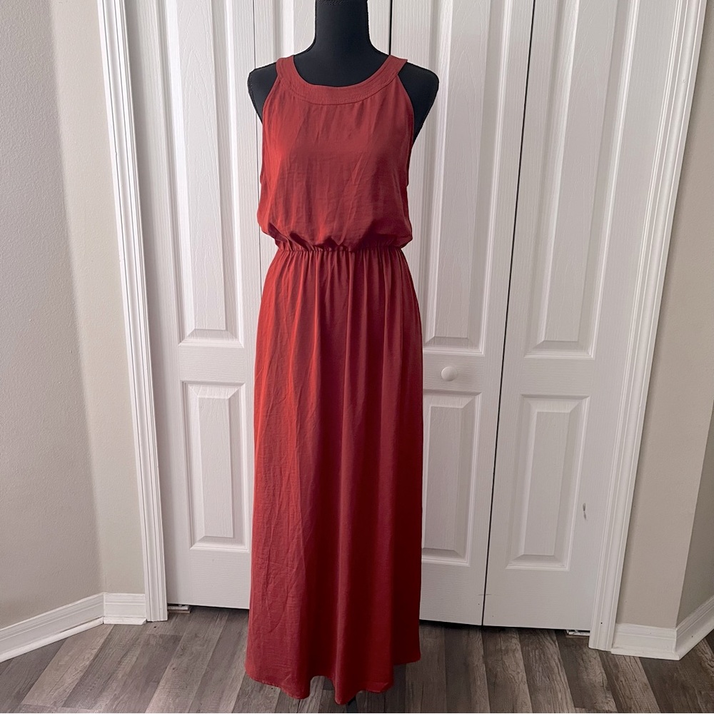 Rachel Zoe Sleeveless Rust Maxi Dress